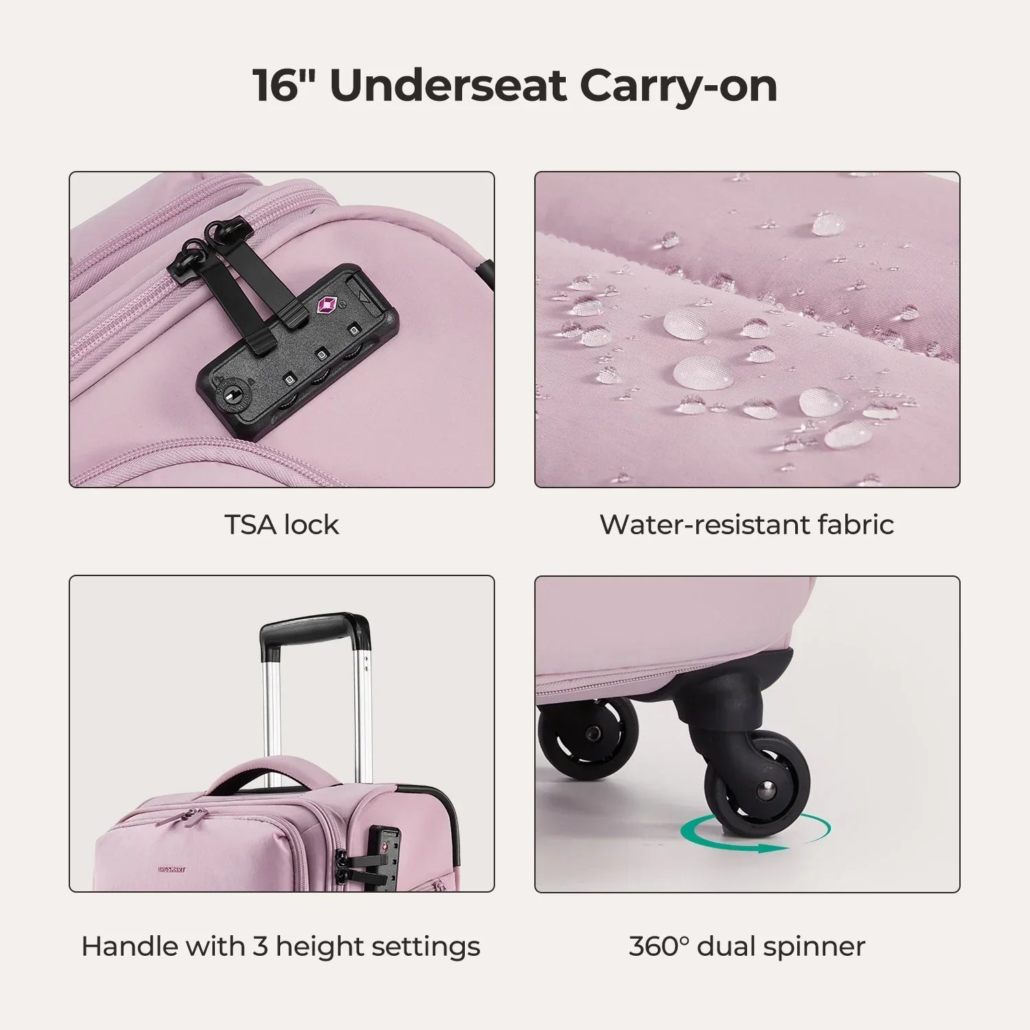 Bagsmart 16" Personal Item Carry on Luggage