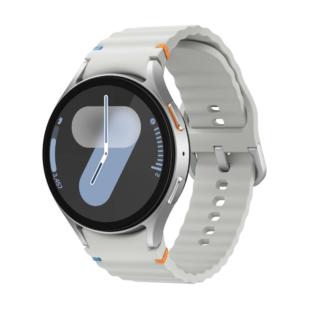 Samsung Galaxy Watch7 Aluminum Smartwatch 44mm LTE ƒ?? Silver with Cream Band ƒ?? SM-L315UZSAXAA