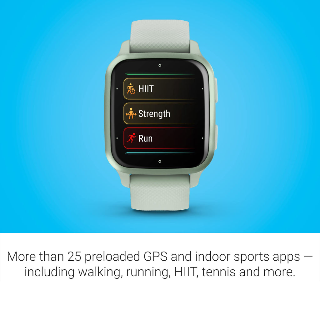 Garmin Venu Sq 2 GPS Smartwatch ƒ?? 40mm ƒ?? Cool Mint Case with Cool Mint Silicone Band ƒ?? 010-02701-02