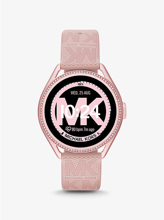 Michael Kors Gen 5E MKGO 43mm Pink-Tone Smartwatch with Pink Silicone Strap ƒ?? MKT5116V