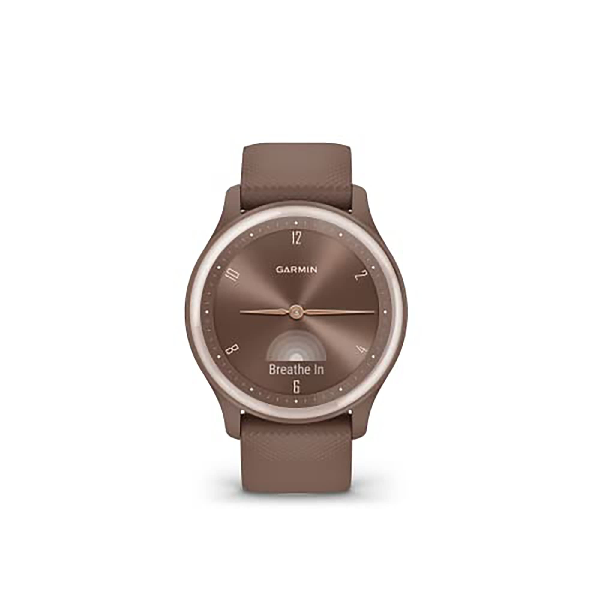 Garmin Vivomove Sport 40mm Cocoa Case with Cocoa & Peach Gold Silicone Band ƒ?? 010-02566-02