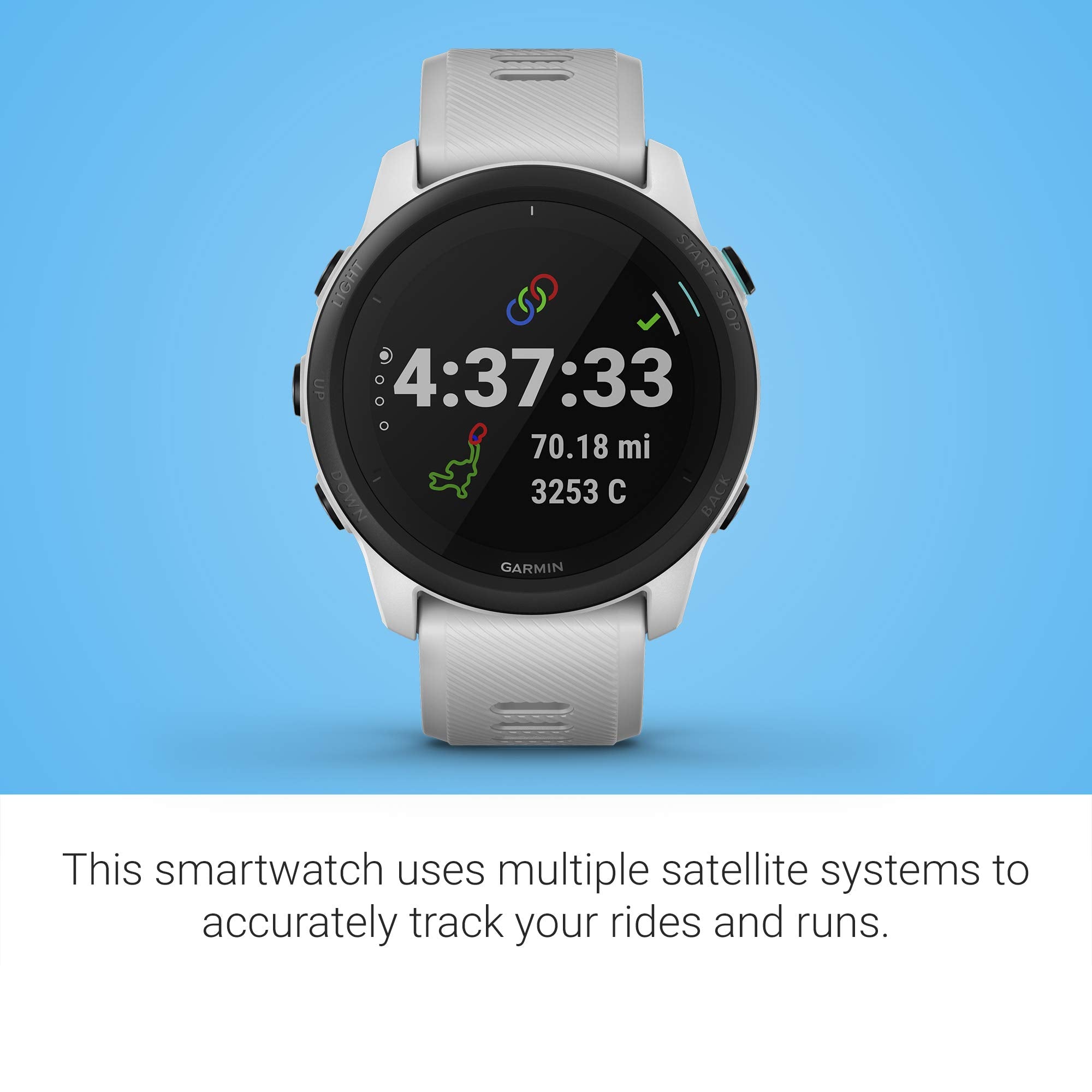 Garmin Forerunner 745 ƒ?? 43mm Black Bezel with Whitestone Case and Band ƒ?? 010-02445-03