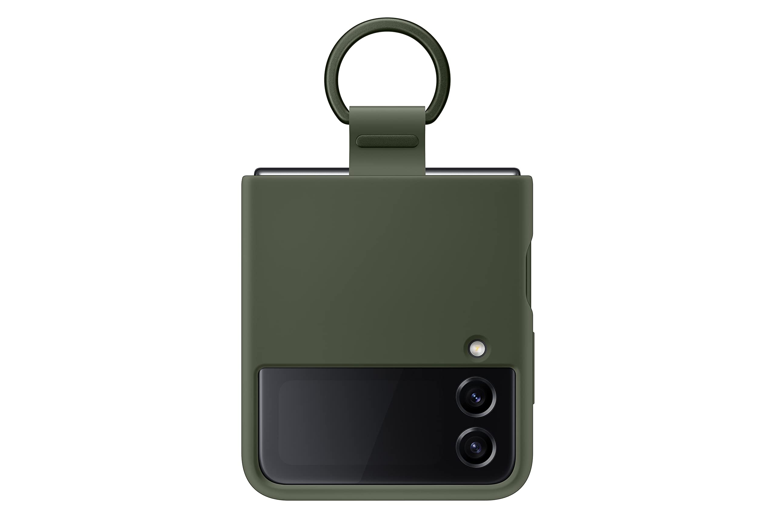 Samsung Silicone Cover with Ring for Galaxy Z Flip4 - Green - EF-PF721TGEGUS