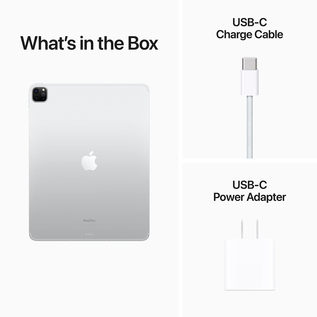 Apple ƒ?? 12.9ƒ?? iPadƒ??Pro (6thƒ??Gen, 2022, Wiƒ??Fi + Cellular) ƒ?? 1ƒ??TB ƒ?? Silver ƒ?? MP653LL/A - Unlocked
