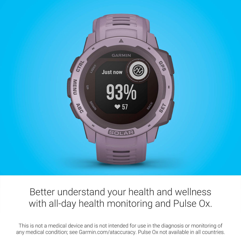 Garmin - Instinct Solar 45mm Fiber Orchid w/ Orchid Band - 010-02293-12
