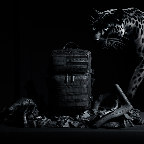 35L Backpack Black Leopard