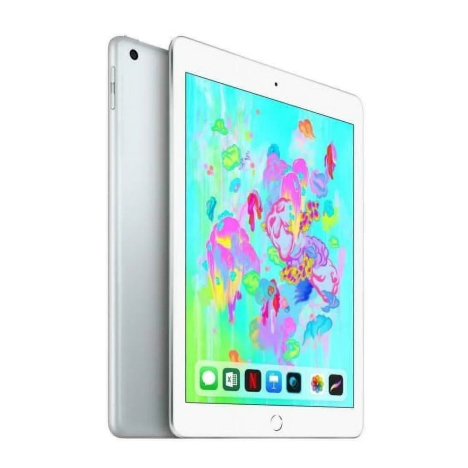 Apple iPad 9.7"(6th Gen, 2018) Wiƒ??Fi + Cellular ƒ?? 32ƒ??GB ƒ?? Silver ƒ?? MR6P2LL/A