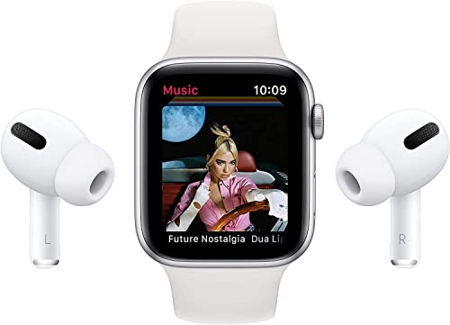 Apple Watch SE (GPS) 40mm Silver Aluminum Case with Abyss Blue Sport Band - MKNY3LL/A