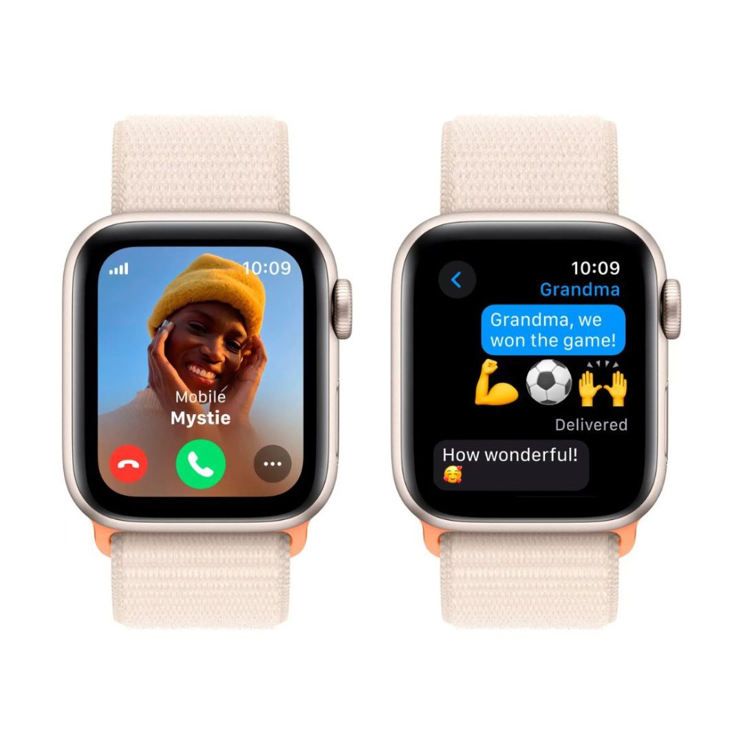 Apple Watch SE 2nd Gen (GPS + Cellular) ? 40mm ? Starlight Aluminum Case with Starlight Sport Loop ? MRG33LL/A