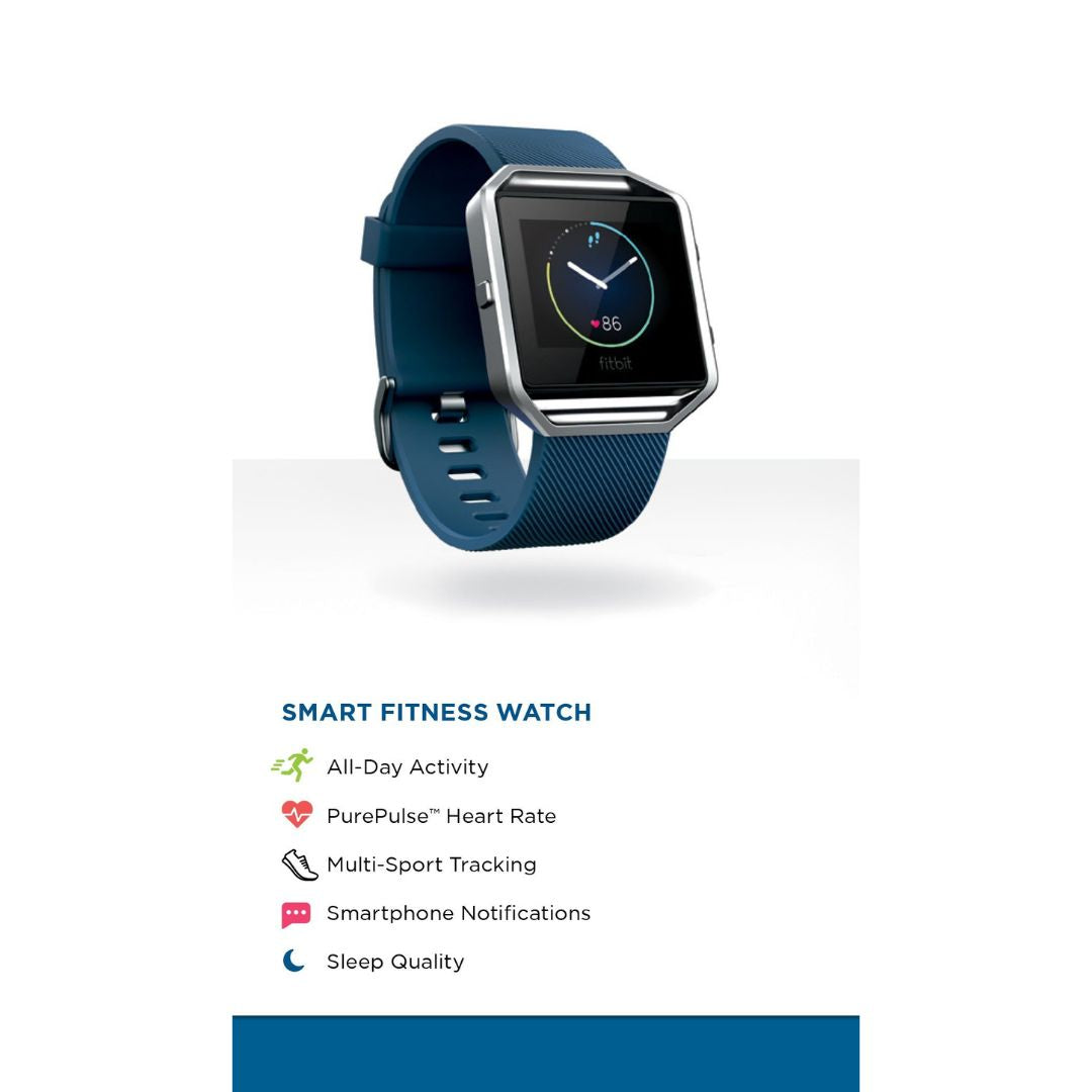 Fitbit Blaze Smart Fitness Watch ƒ?? Small Blue Band ƒ?? FB502SBUS