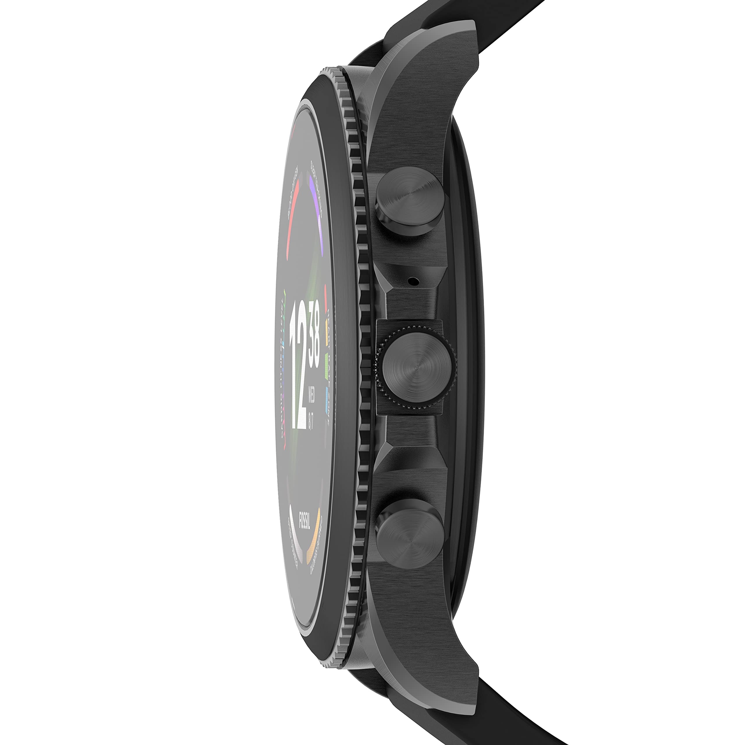 Fossil - Gen 6 Smartwatch 44mm Black Silicone - Black - FTW4061V