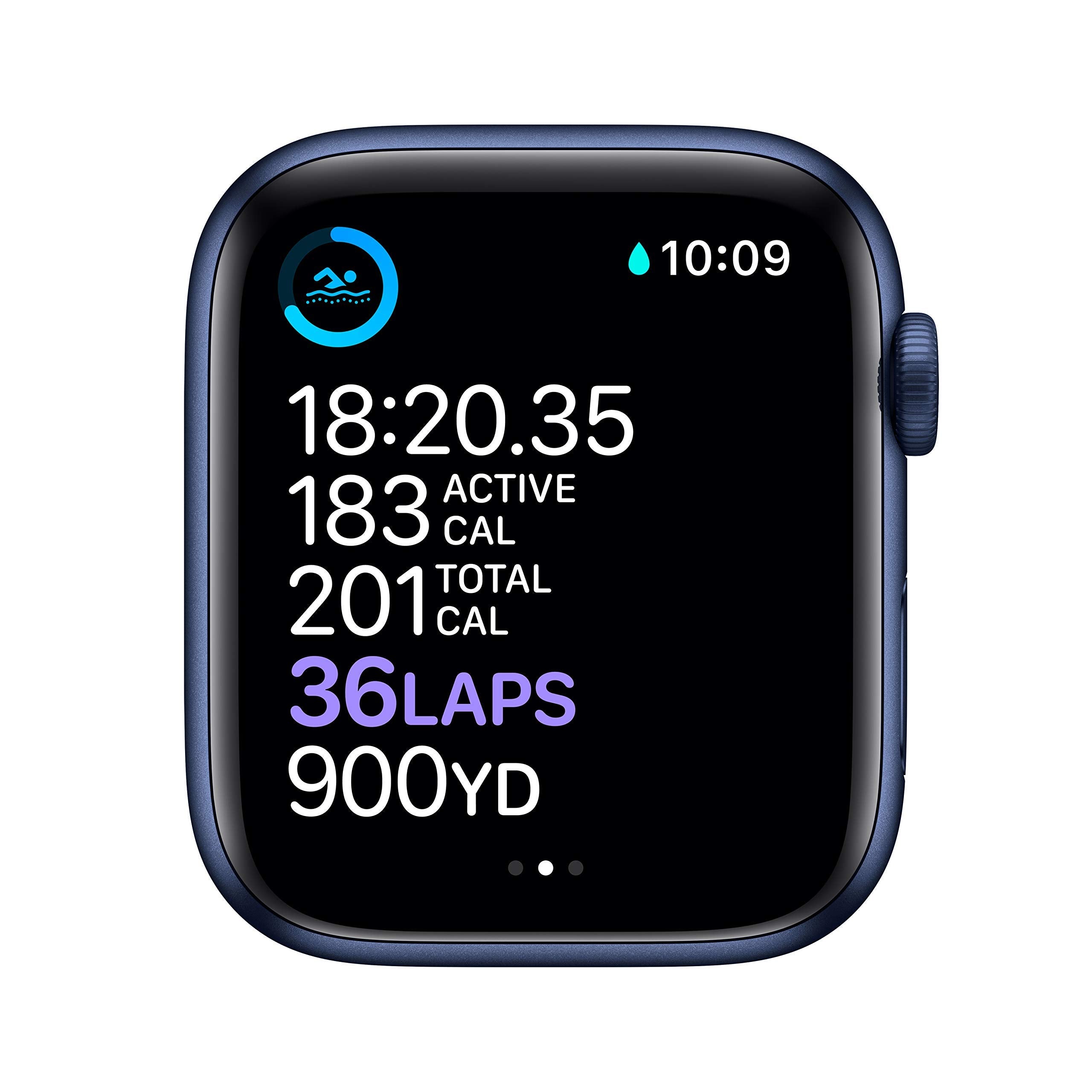 Apple Watch Series 6 GPS 44mm Blue Aluminum Case with Deep Navy Sport Band Blue - M00J3LL/A