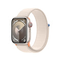 Apple - Watch Series 9 GPS + Cellular 41mm Starlight Aluminum Case with Starlight Sport Loop - MRHQ3LW/A