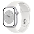 Apple Watch Series 8 (GPS) 41mm  Aluminum Case with White Sport Band - S/M - Silver