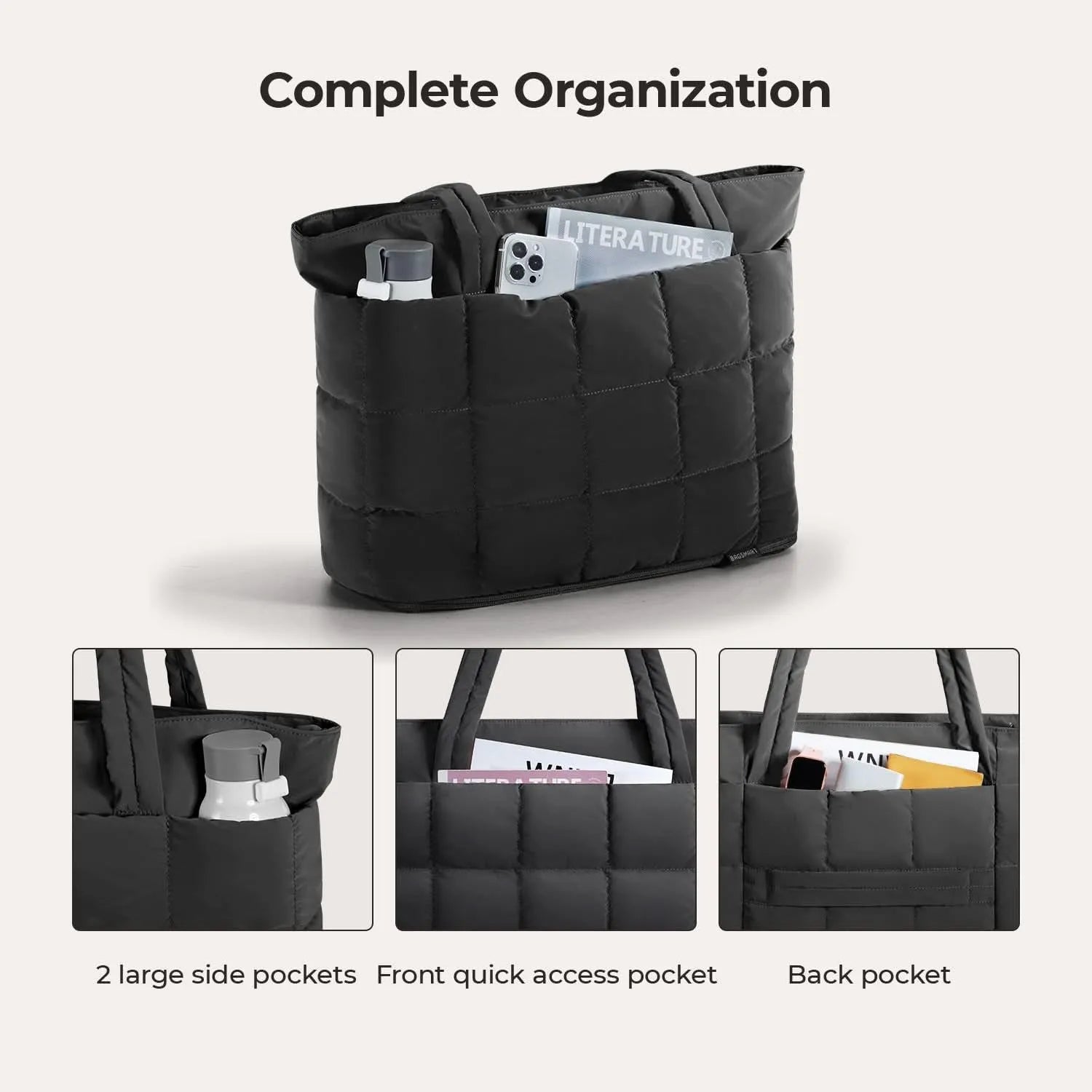 Bubble 22L-28L Expandable Puffer Travel Tote Bag