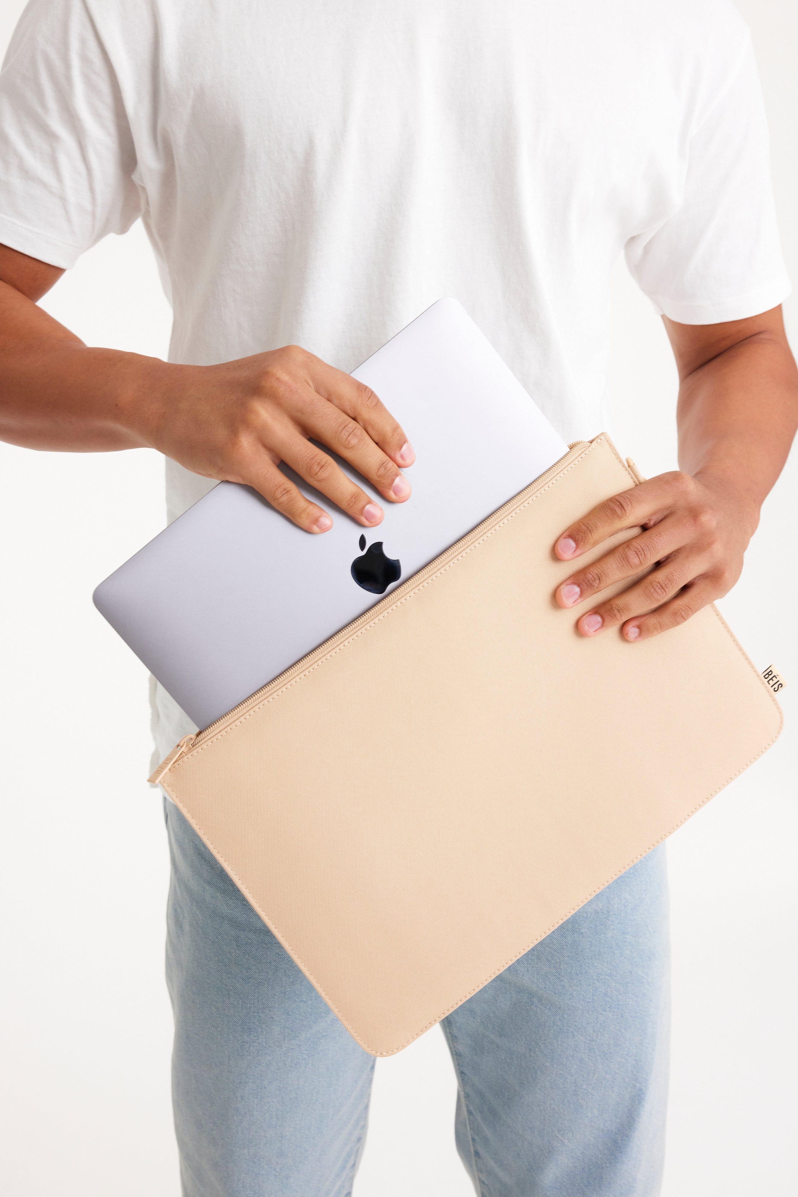 The BƒISics Laptop Pouch in Beige