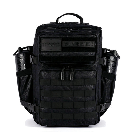 35L Backpack Black Leopard