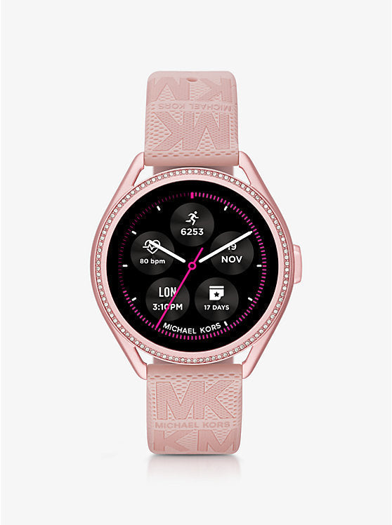 Michael Kors Gen 5E MKGO 43mm Pink-Tone Smartwatch with Pink Silicone Strap ƒ?? MKT5116V