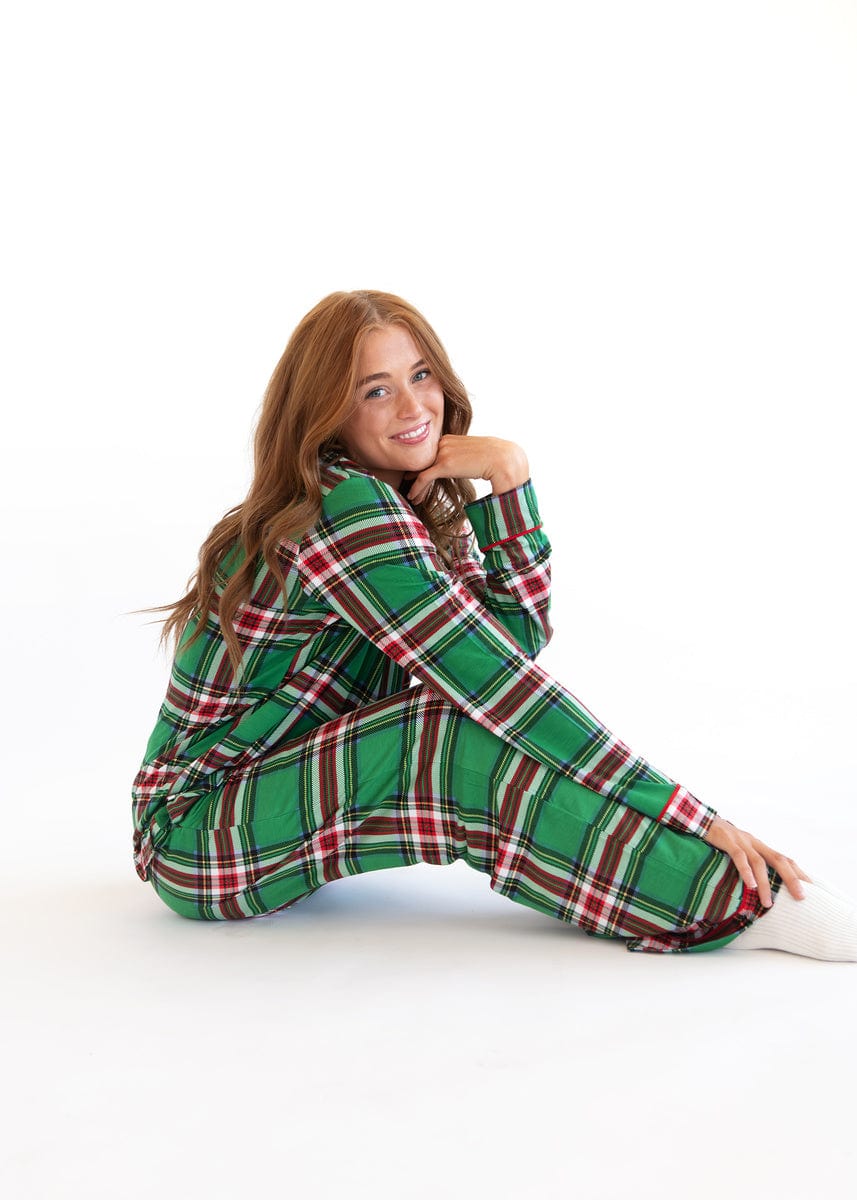Middle of the Night Button Up - Green Plaid