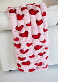 Hugs Heart Red Blanket