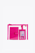 The Passport & Luggage Tag Set in Barbieª Pink