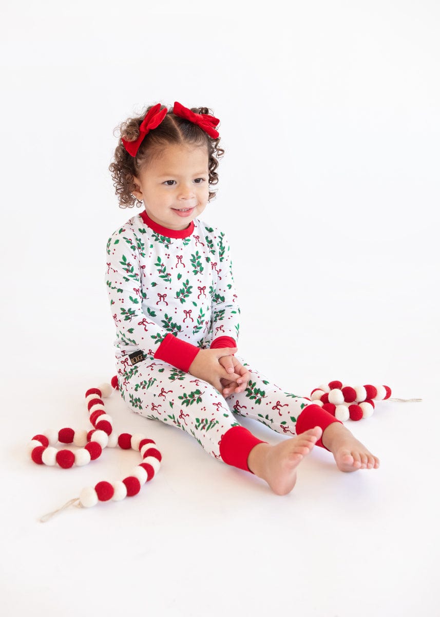 Snug-Fitting Unisex Toddler Matching Set - Holiday Bow