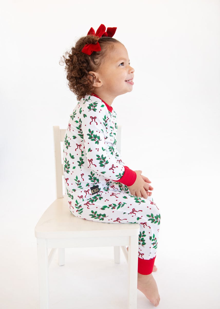 Snug-Fitting Unisex Toddler Matching Set - Holiday Bow