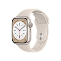 Apple Watch Series 8 (GPS) 41mm Aluminum Case with Starlight Sport Band - S/M - Starlight - MNU93LL/A