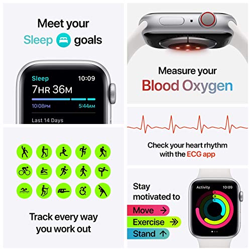 Apple Watch Series 6 (GPS + Cel) 40mm Gold SS Case with Cyprus Green Sport Band - M02W3LL/A
