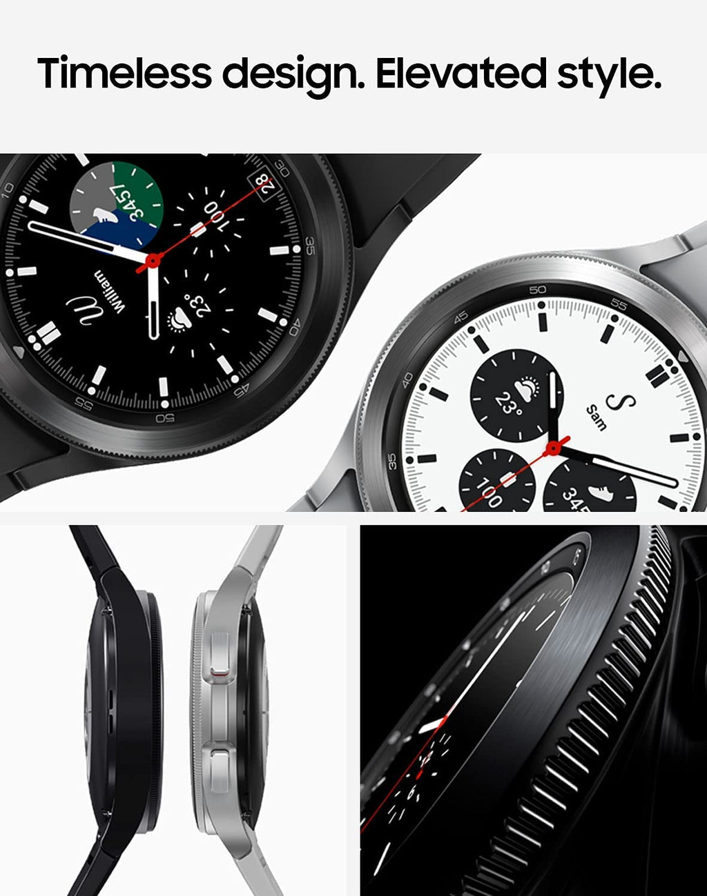 Samsung Galaxy Watch 4 Classic Stainless Steel Smartwatch 46mm LTE - Silver - SM-R895UZSVXAA