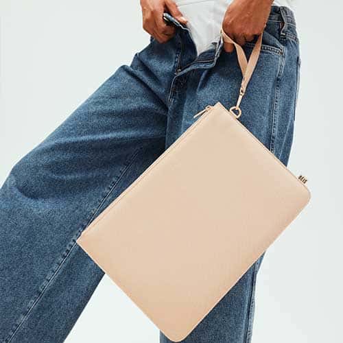 The BƒISics Laptop Pouch in Beige